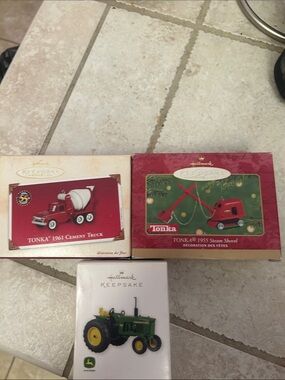 Tonka Red Cement Mixer Truck Ornament